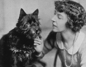 Mazo de la Roche and her beloved Scottie, Bunty