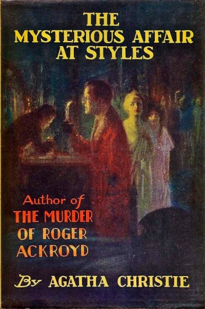 Dust jacket of the 1927 Grosset and Dunlap edition. Can you see all seven of the suspects?