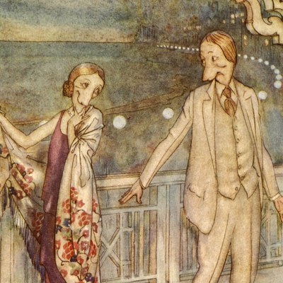 The enchanting Miss Airedale flirts with Our Hero.