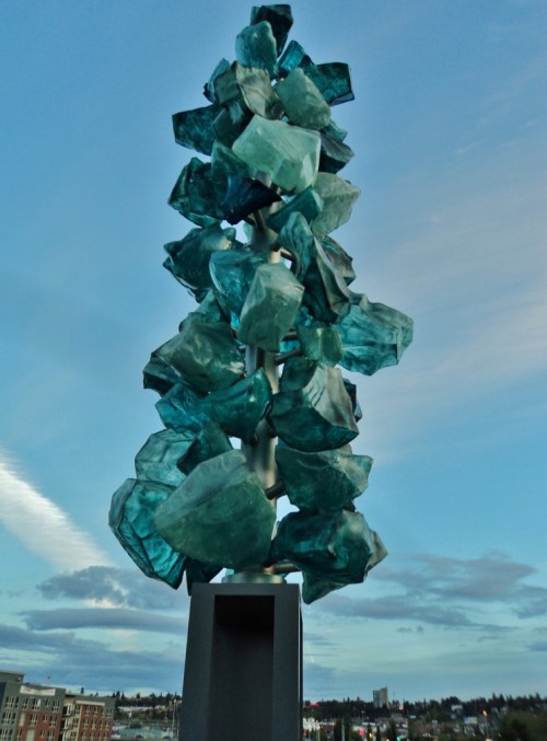 Random image from our 15 hours or so in Tacoma, Washington. We skipped out on the group dinner and walked down to the Tacoma Museum of Glass, stopping to admire the immense Chihuly glass sculptures along the bridge over the highway on our way to the harbour side.