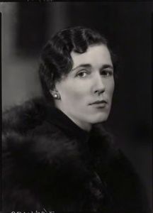 Georgette Heyer, photographed for the National Portrait Gallery in 1939 by Howard Coster. Looking sternly unamused, as was her wont when confronted by a camera.
