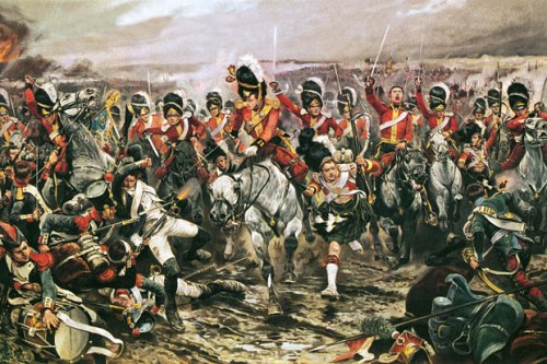 The Charge of the Scots Greys at Waterloo by Richard Caton Woodville